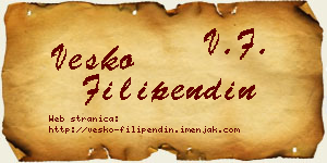 Vesko Filipendin vizit kartica